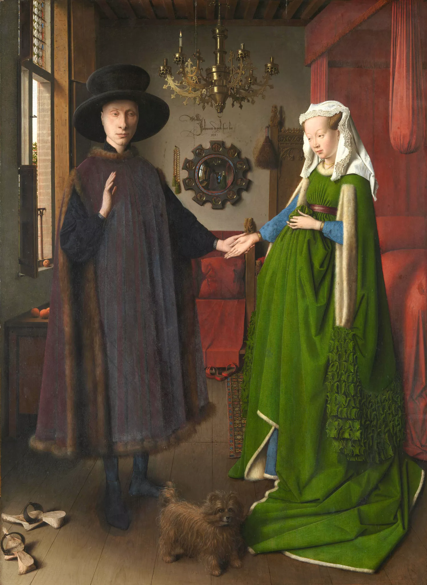 Retrato de Arnolfini y su esposa, Jan van Eyck, 1434. 